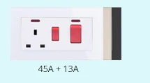 Coswall Luxury Crystal Tempered Glass Panel 1 Gang 1 Way Light Switch On / Off Wall Switch With LED Indicator 16A AC 250V