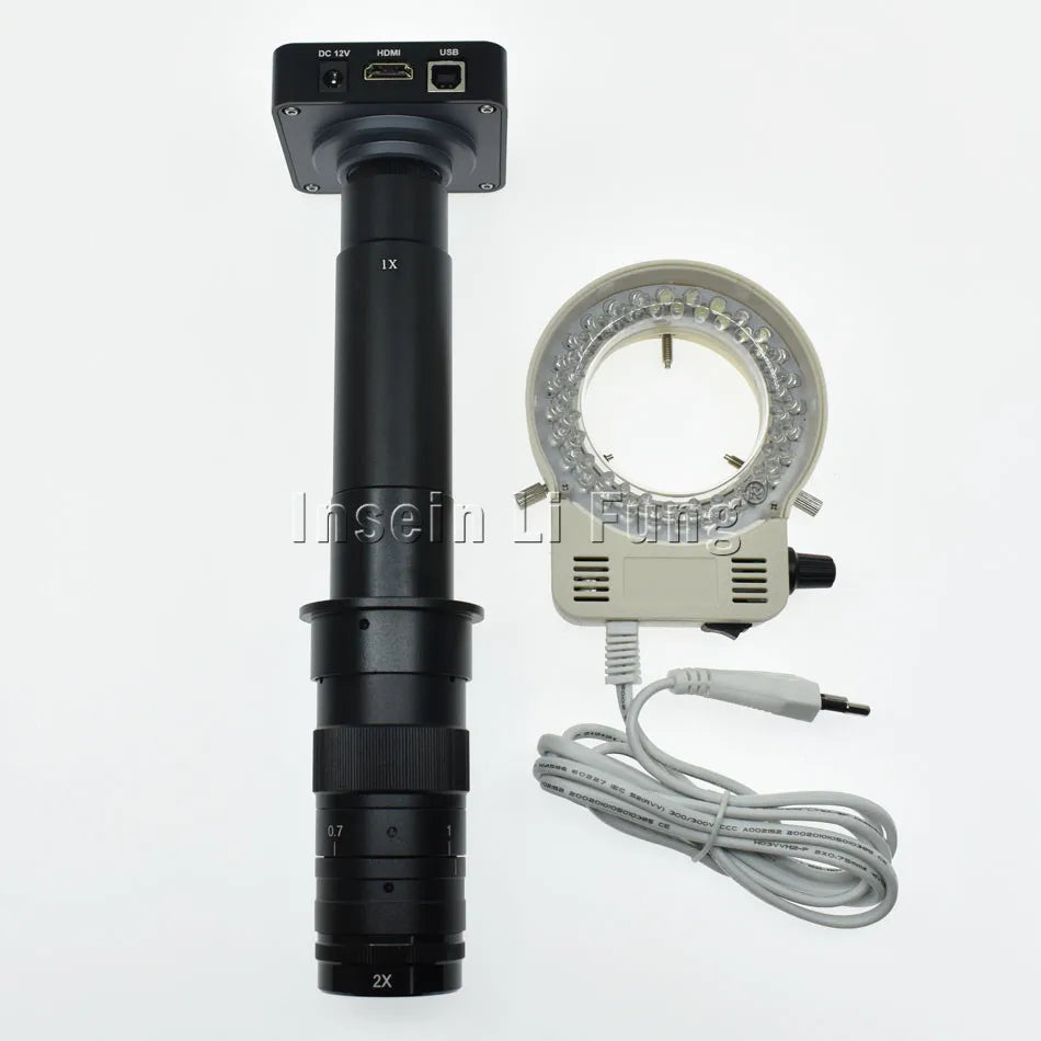 Full HD 48MP 4K 30FPS Industry Video Microscope Camera HDMI-compatible USB Simultaneous Output Magnifier Chip Phone Repair