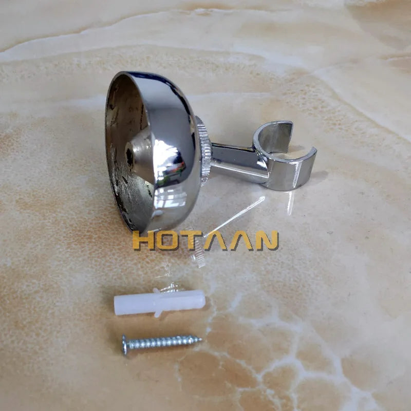 Solid Zinc Alloy  Made Chrome Wall Mounted Hand Shower Holder Hook Pedestal Bracket In Wall Shower Accessories Bathroom Fitting