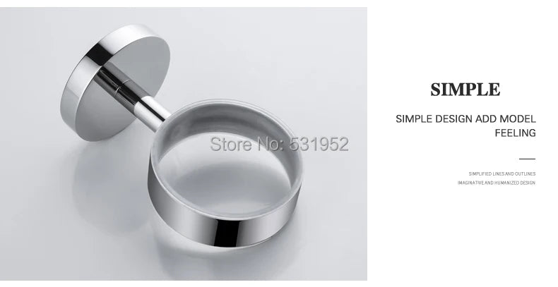 Bathroom Accessories Towel Rack Shelf Paper Holder Stainless Steel Toilet Brush Holder Hand Towel Ring Robe Hook Hanger Chrome