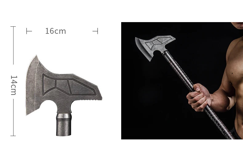 Outdoor Camping Hiking Stick DIY Self Defense Handle Tool Accessory Shovel Extra Extended Handles for Camping Gear