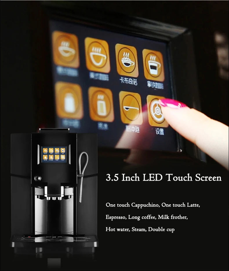 3.5' Touch Screen Italy Designed Full Automatic Coffee Machine