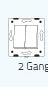 Livolo Luxury White Pearl Crystal Glass, EU standard, Single Glass Panel For 2 Gang  Wall Touch Switch,VL-C7-C2-11 (7 Colors)