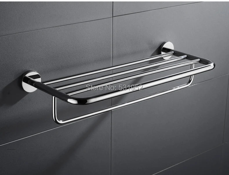 Bathroom Accessories Towel Rack Shelf Paper Holder Stainless Steel Toilet Brush Holder Hand Towel Ring Robe Hook Hanger Chrome