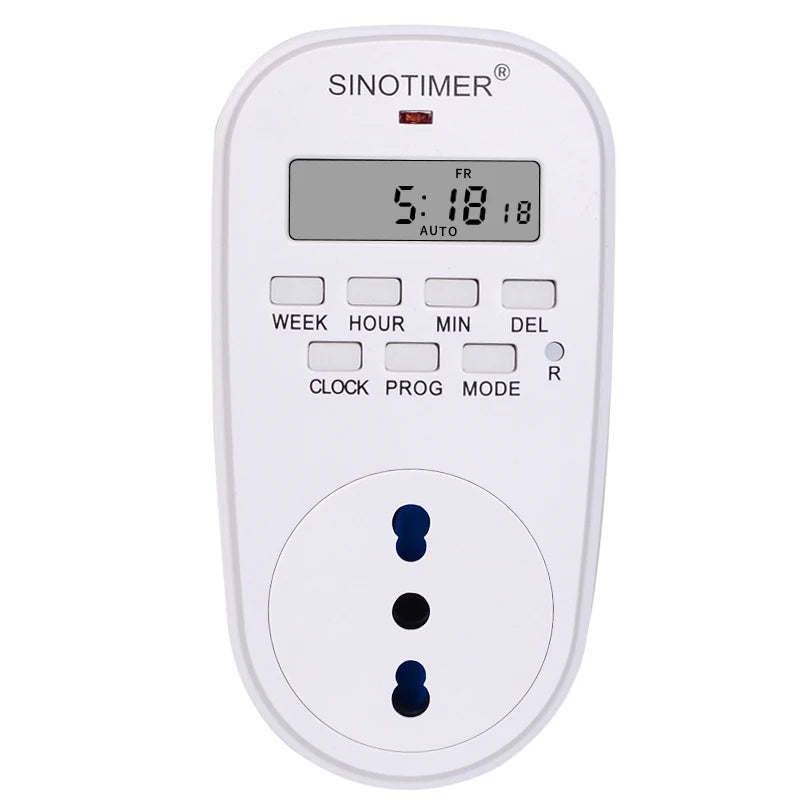 EU Plug Outlet Electric Digital Socket with Timer Socket Timer Plug 220V Time Control 7 Days Programmable Timer Switch Countdown