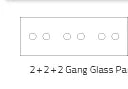 Livolo Luxury White Pearl Crystal Glass, EU standard, Single Glass Panel For 2 Gang  Wall Touch Switch,VL-C7-C2-11 (7 Colors)