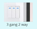 Coswall Luxury Crystal Tempered Glass Panel 1 Gang 1 Way Light Switch On / Off Wall Switch With LED Indicator 16A AC 250V