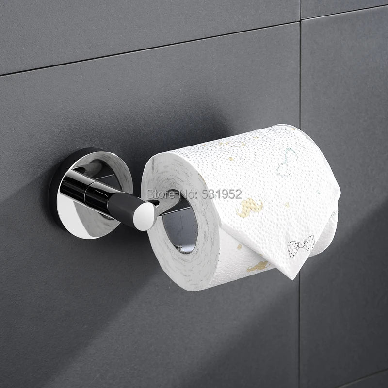Bathroom Accessories Towel Rack Shelf Paper Holder Stainless Steel Toilet Brush Holder Hand Towel Ring Robe Hook Hanger Chrome