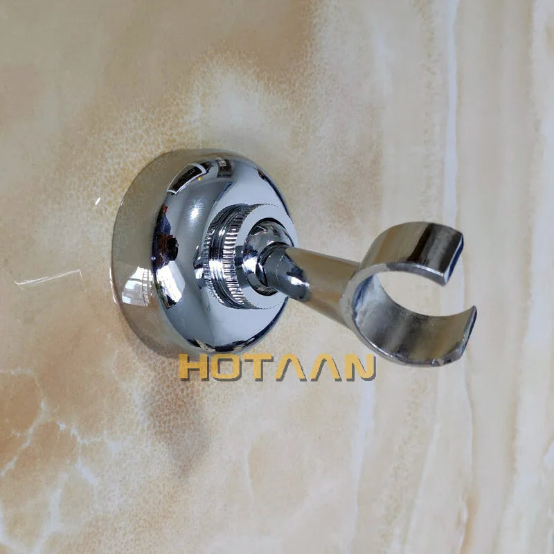 Solid Zinc Alloy  Made Chrome Wall Mounted Hand Shower Holder Hook Pedestal Bracket In Wall Shower Accessories Bathroom Fitting