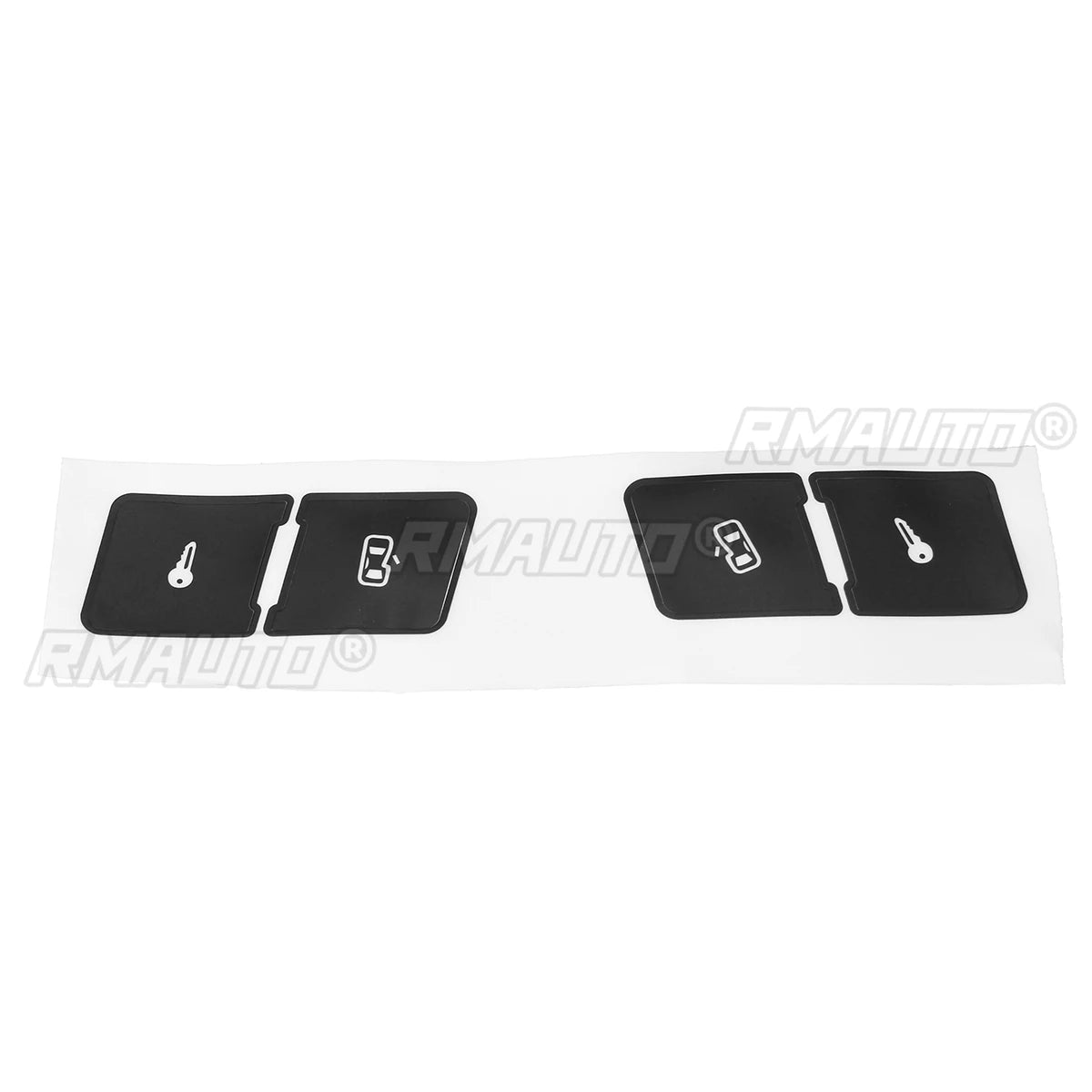 A Set Matte Black Car Door Lock Control Switch Button Repair Stickers Decals for Audi A3L Fixed Ugly Button Car Stickers