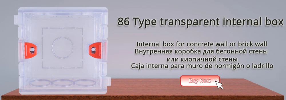 Coswall Luxury Crystal Tempered Glass Panel 1 Gang 1 Way Light Switch On / Off Wall Switch With LED Indicator 16A AC 250V