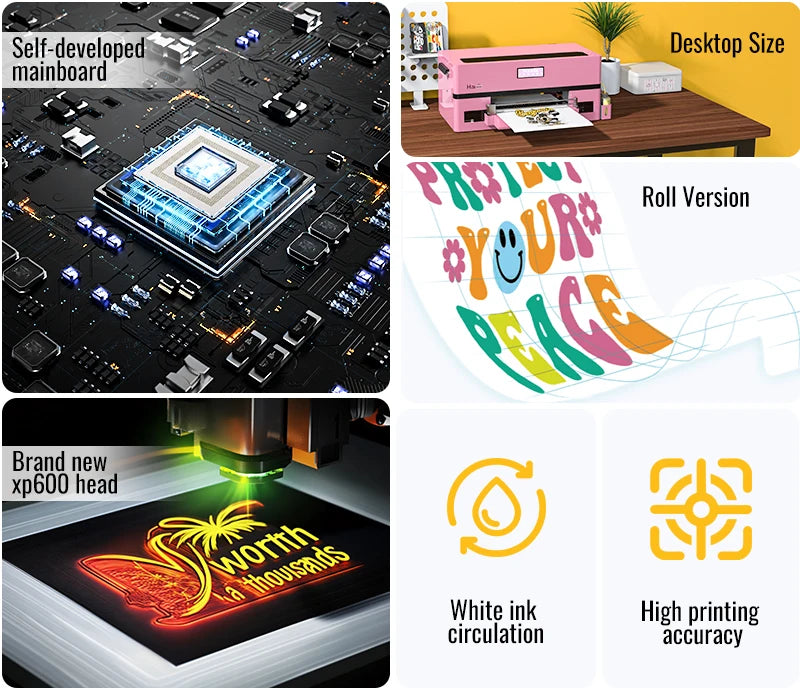 A3 DTF Heat Transfer Printer | Auto Clean White Ink | Fast Bulk Orders Plug & Play Pro Design Dtf Printer for Any Textile Fabric
