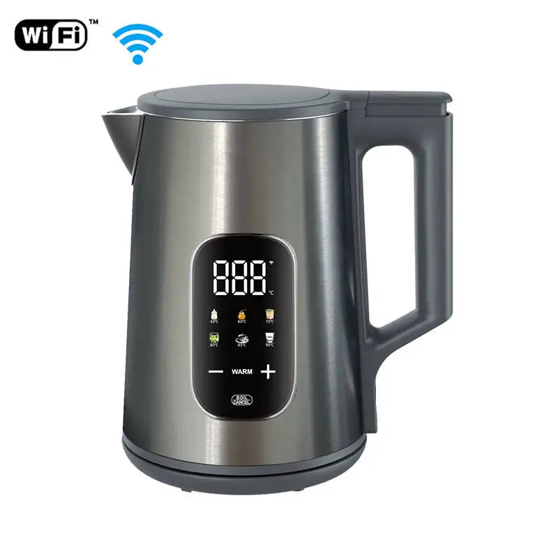 Multi-Function Digital 1.8L WIFI Electric Kettles TUYA Stainless Steel 304 Tea Smart Double Wall Electric Kettles for Tea Coffee