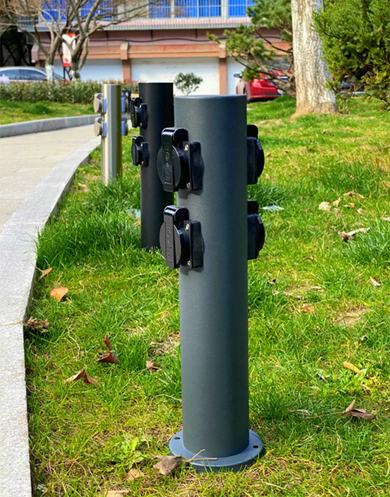 Outdoor Garden Socket 4-Way EU Sockets Waterproof Energy Column Multi-socket Spike for Garden décor Lawn Mower Electrical outlet