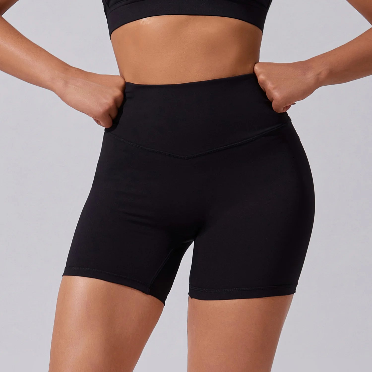 OEM 5 Piece Sets Women's Seamlesss T Shirt Yoga Set Biker Shorts Long Top Gymwear Sports Bra Apparel Gym Leggings Gym Clothes