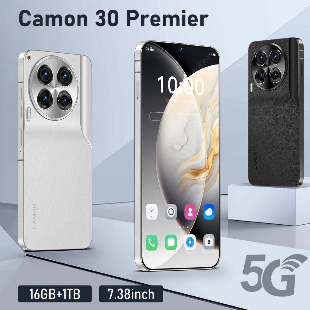 Factory Direct Sale C30 Pro 5G Smartphone 7.38 Inch Display Android 13 OS 16GB RAM + 1TB ROM Celulares Dual Cheap Phones
