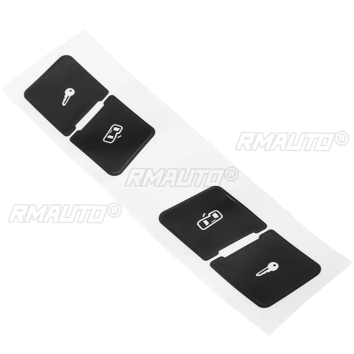 A Set Matte Black Car Door Lock Control Switch Button Repair Stickers Decals for Audi A3L Fixed Ugly Button Car Stickers