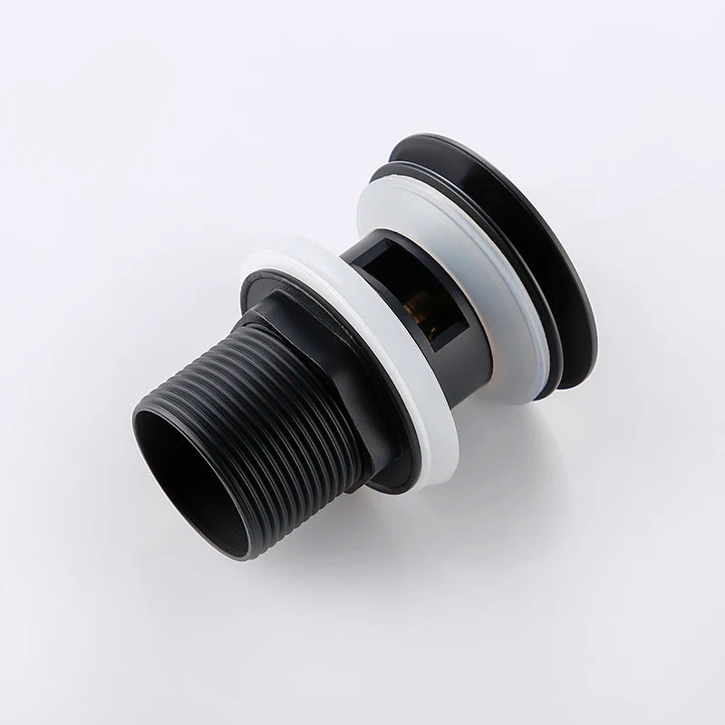 Bathroom Basin Gunmetal Pop-Up Drain Waste Stopper Sink Accessories Solid Support Round Bathtub Brass Flush Drain