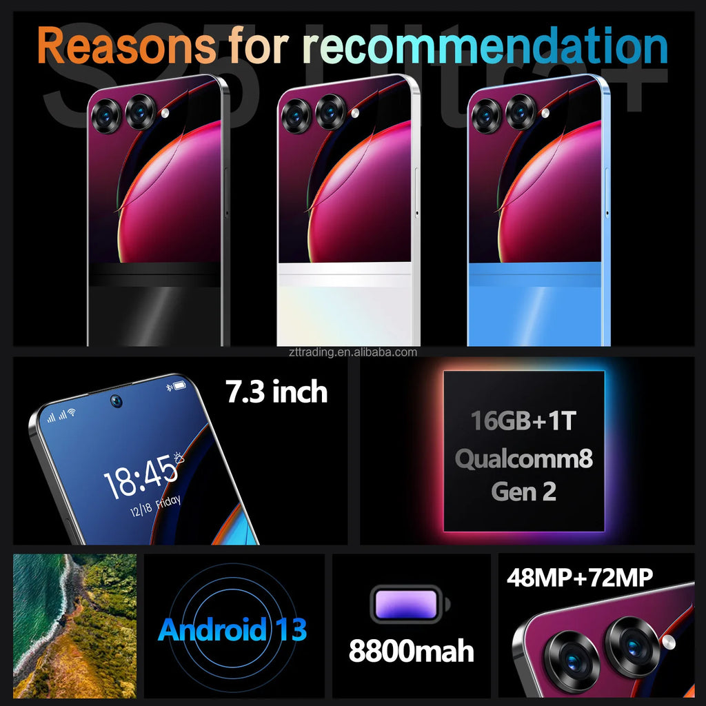 Good Selling Original S25 Ultra+ Mobile Phones Big Screen Android13.0 5G Smartphone 12gb + 512GB Android Phone