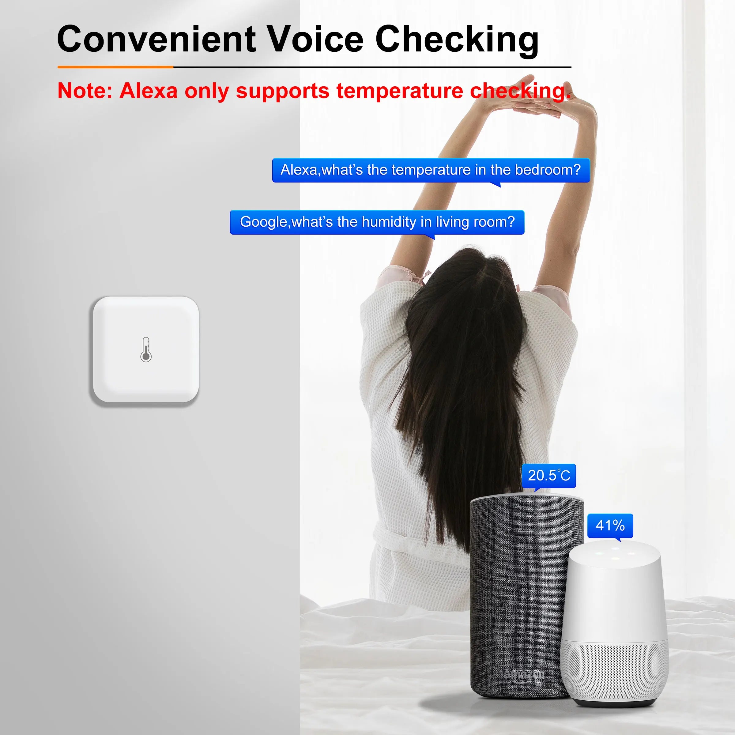 GIRIER Tuya Smart Life Weather Temperature Meter Humidity Detector Indoor ZigBee Temperature and Humidity Sensor