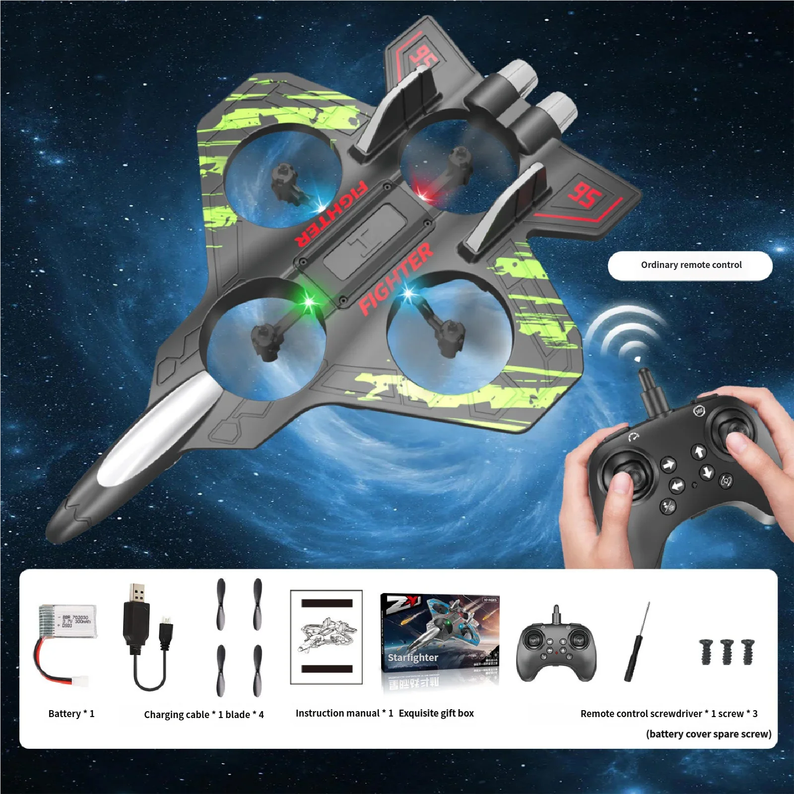 Hot Selling Shockproof EVA Material Indoor Beginner Level 6CH 6 Channels Auto Return 1080P HD 2.4Ghz Ready Go Gray 30-50cm RC