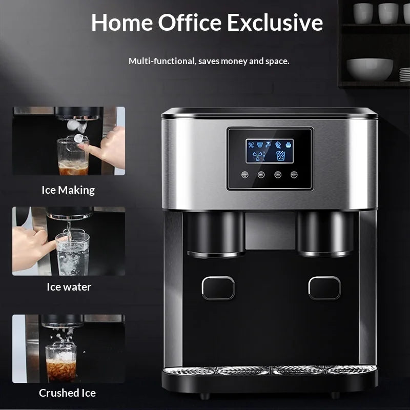 Hengyang Ice Maker 18kg Desktop Small Household Commercial Use Crushed Ice All-in-one Model ZBS-15 220V/110V Manual Water Adding