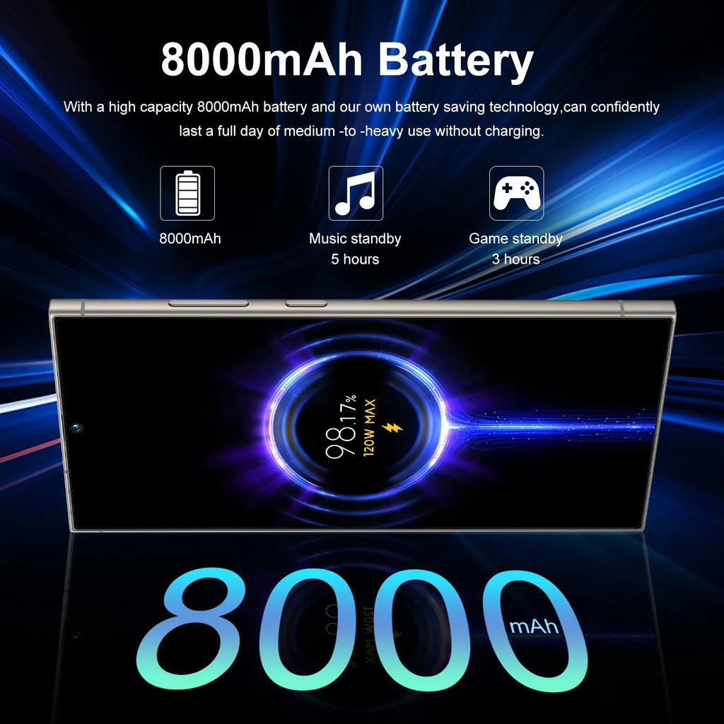 2025 New S25 Ultra 5G Android Smartphone Unlocked with Full HD Screen Dual SIM 16+1TB Storage LTE Cellular Low Price Cell Phones