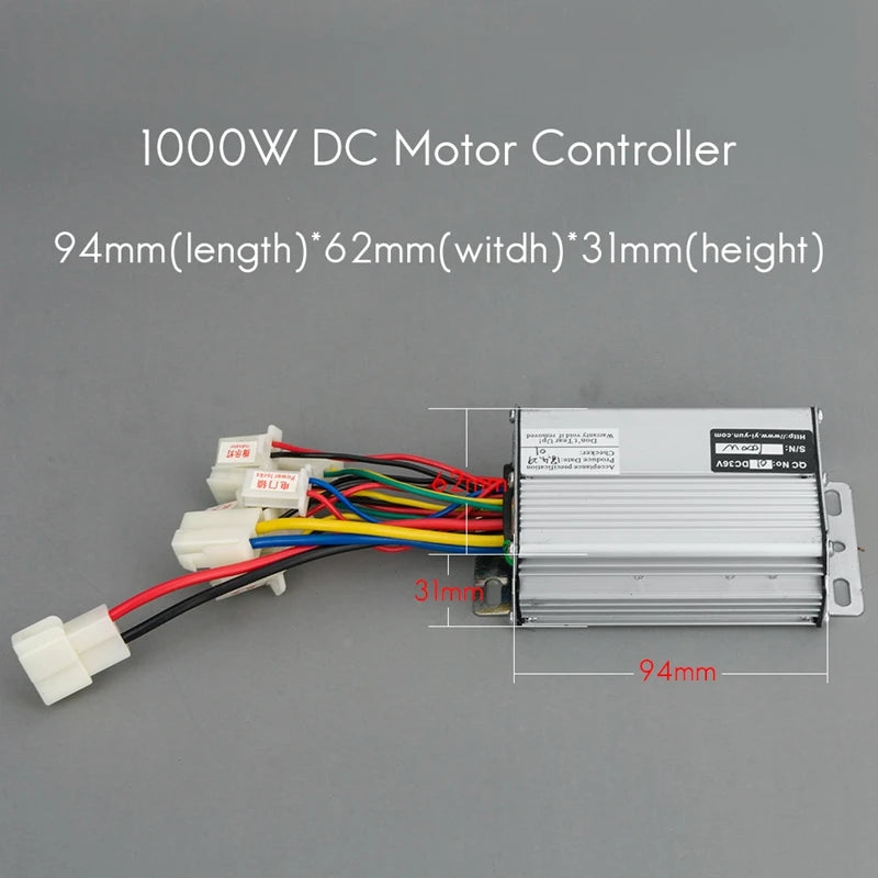 Electric Bicycle Controller 36V 48V 800W 1000W 30A DC Brushed For E Bike Scooter Skateboard Part Fit Battery Motor Engine Part