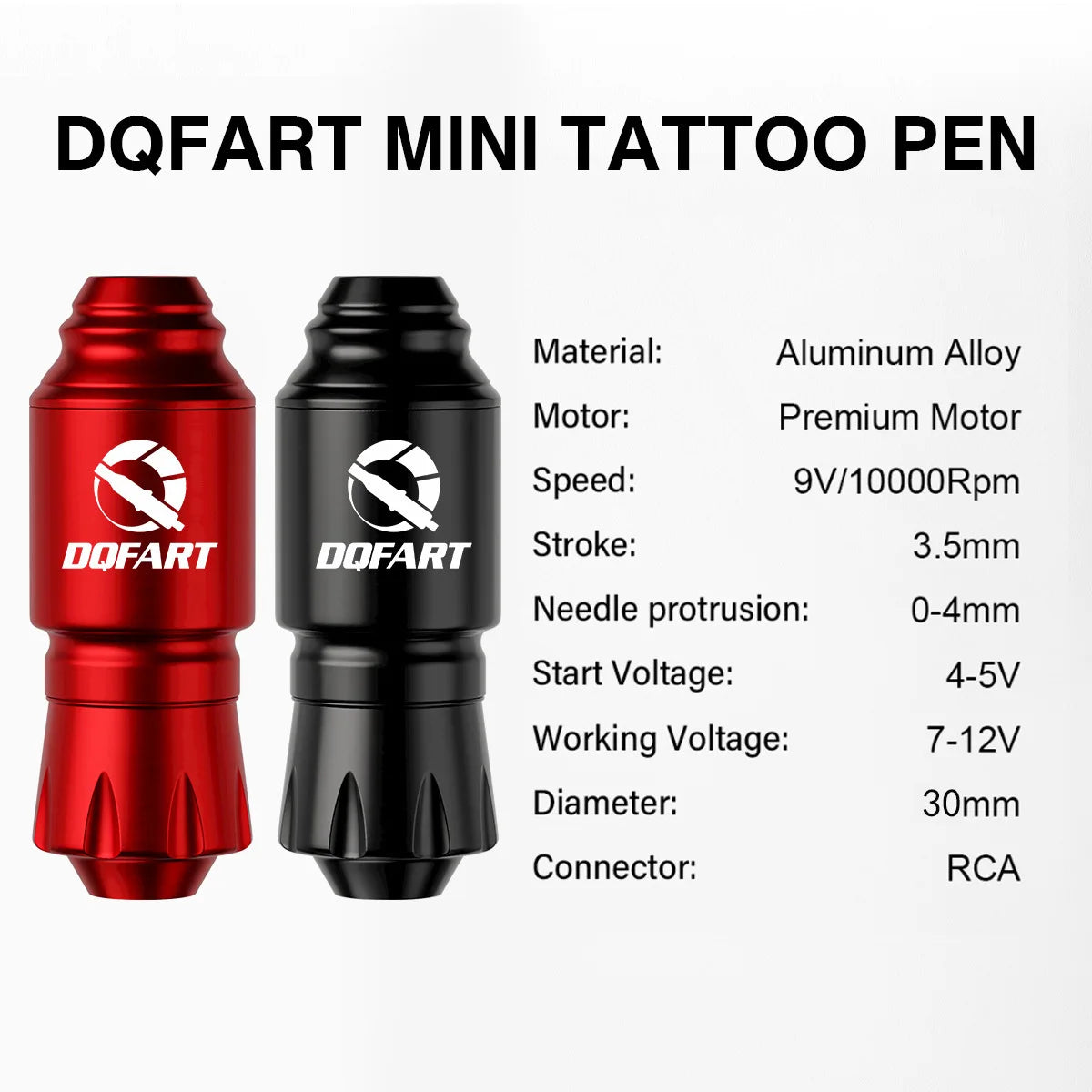 Cross-Border Hot-Selling Wireless Rocket Tattoo Pen Set LED Screen Display Rechargeable Battery 0.1V Adjustable Aluminum WTK-106