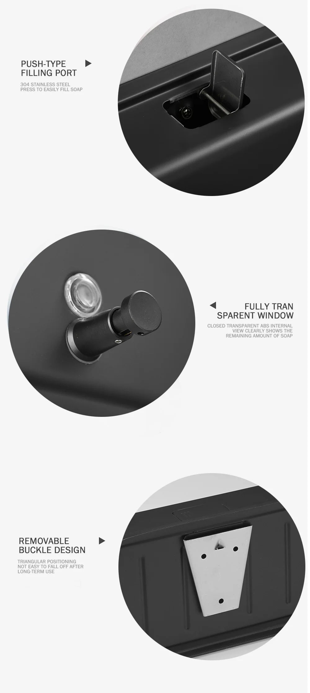 1200ml Liquid Soap Dispenser Wall Mount Manual Bathroom Soap Pump Stainless Steel Hand Soap Shampoo Dispenser WB8608