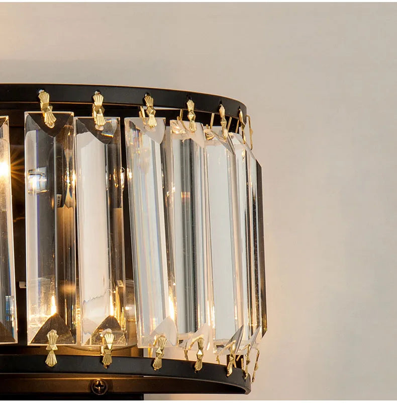 Modern Light Luxury Crystal Wall Lamp Bedroom Bedside Simple Atmosphere Living Room Background Minimalist Room Lighting