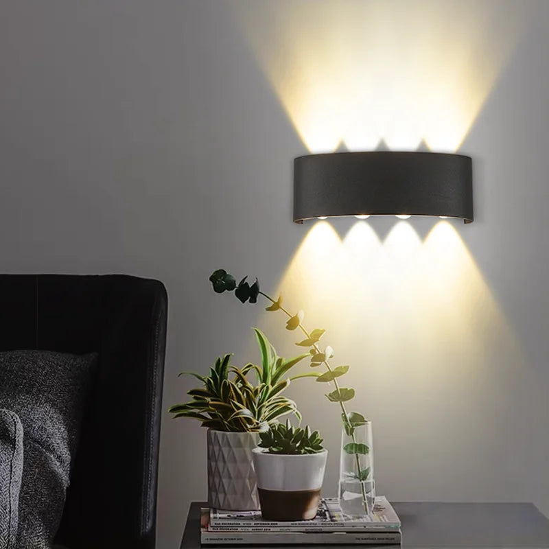 LED Wall Lamps Interior Wall Light IP65 Waterproof Aluminum Indoor Outdoor Lighting Wall Lamp Outside Wall Lights Living Room