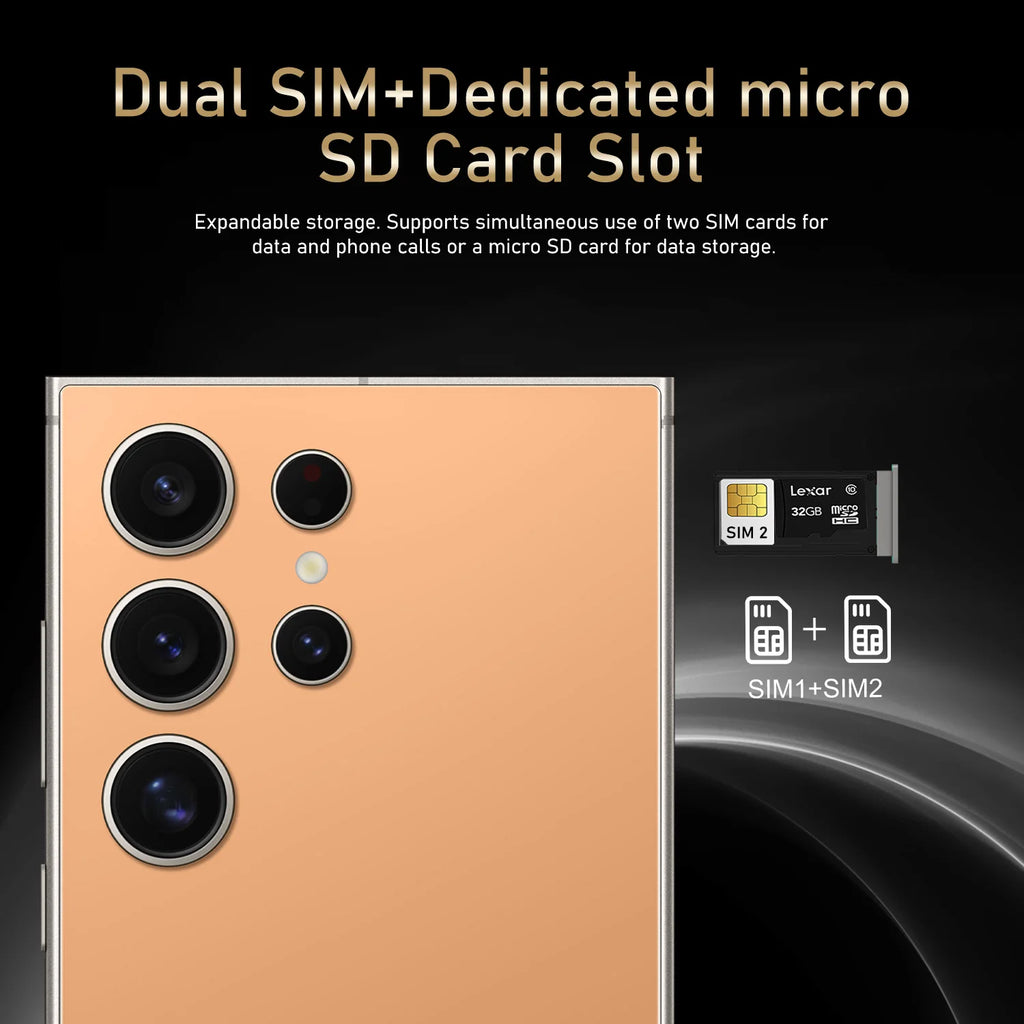 2022 New Big Screen 6.7inch S24 Ultra 16GB+1TB Mobile Phones 5G Smartphone Gaming 5G Phones Android 13.0
