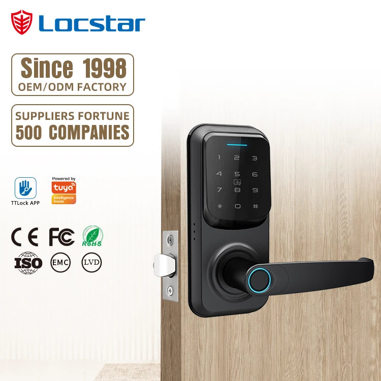 2026 Security Biometric Touch Id Bathroom Smart Digital Door Lock Serrure De Porte Intelligente Fechadura Electronica