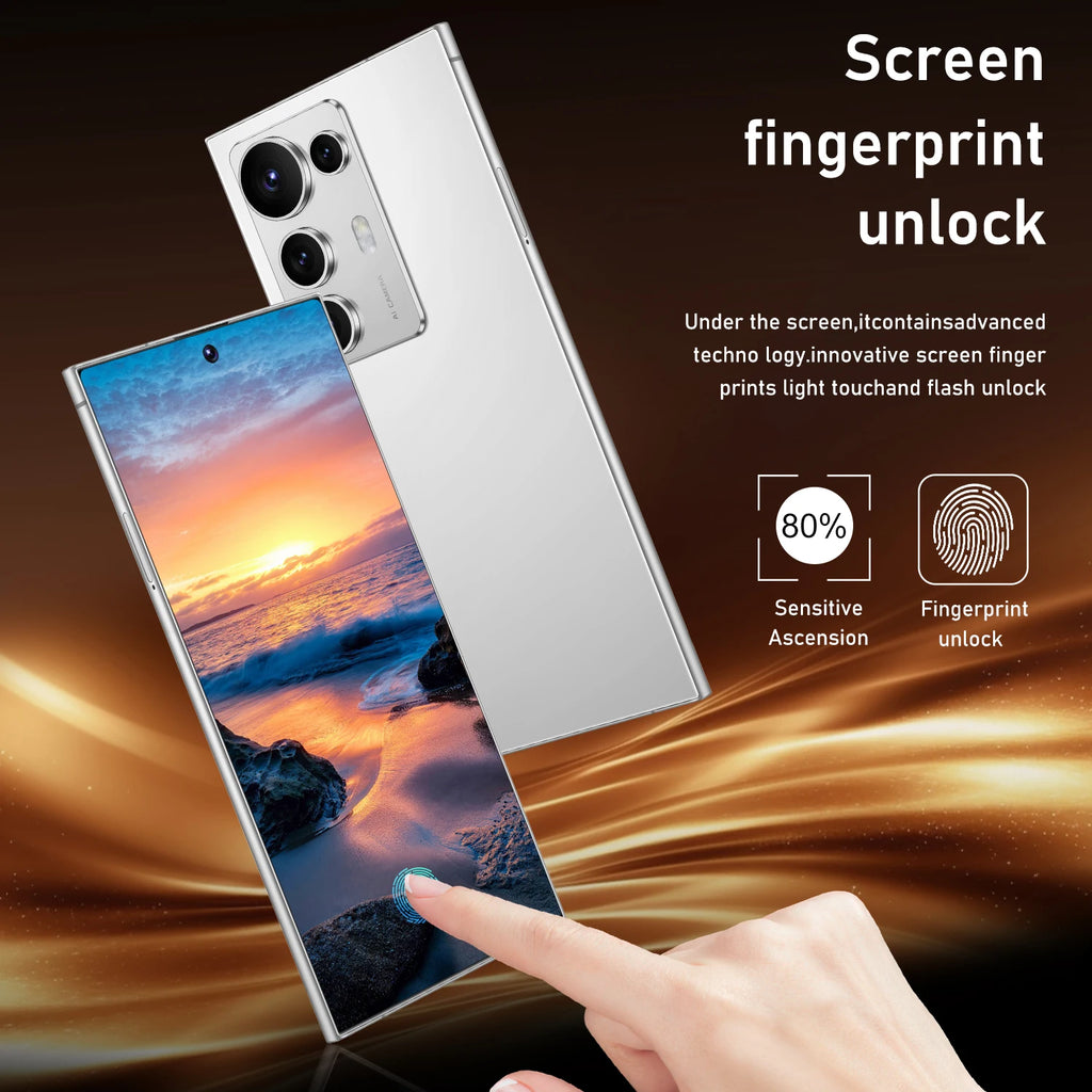 7.3 Inch Full HD S24 Ultra Smartphone with Deca Core CPU 5G Dual Sim 1TB Storage 108MP Rear Camera LTE & CDMA Mobile Phones
