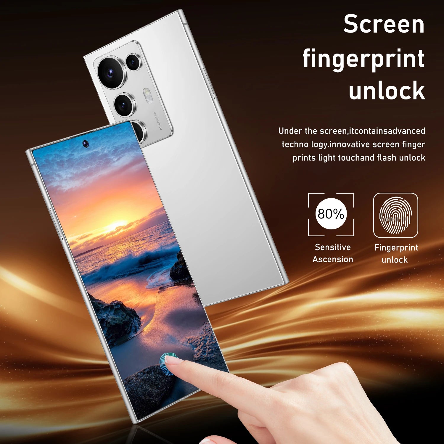 7.3 Inch Full HD S24 Ultra Smartphone with Deca Core CPU 5G Dual Sim 1TB Storage 108MP Rear Camera LTE & CDMA Mobile Phones
