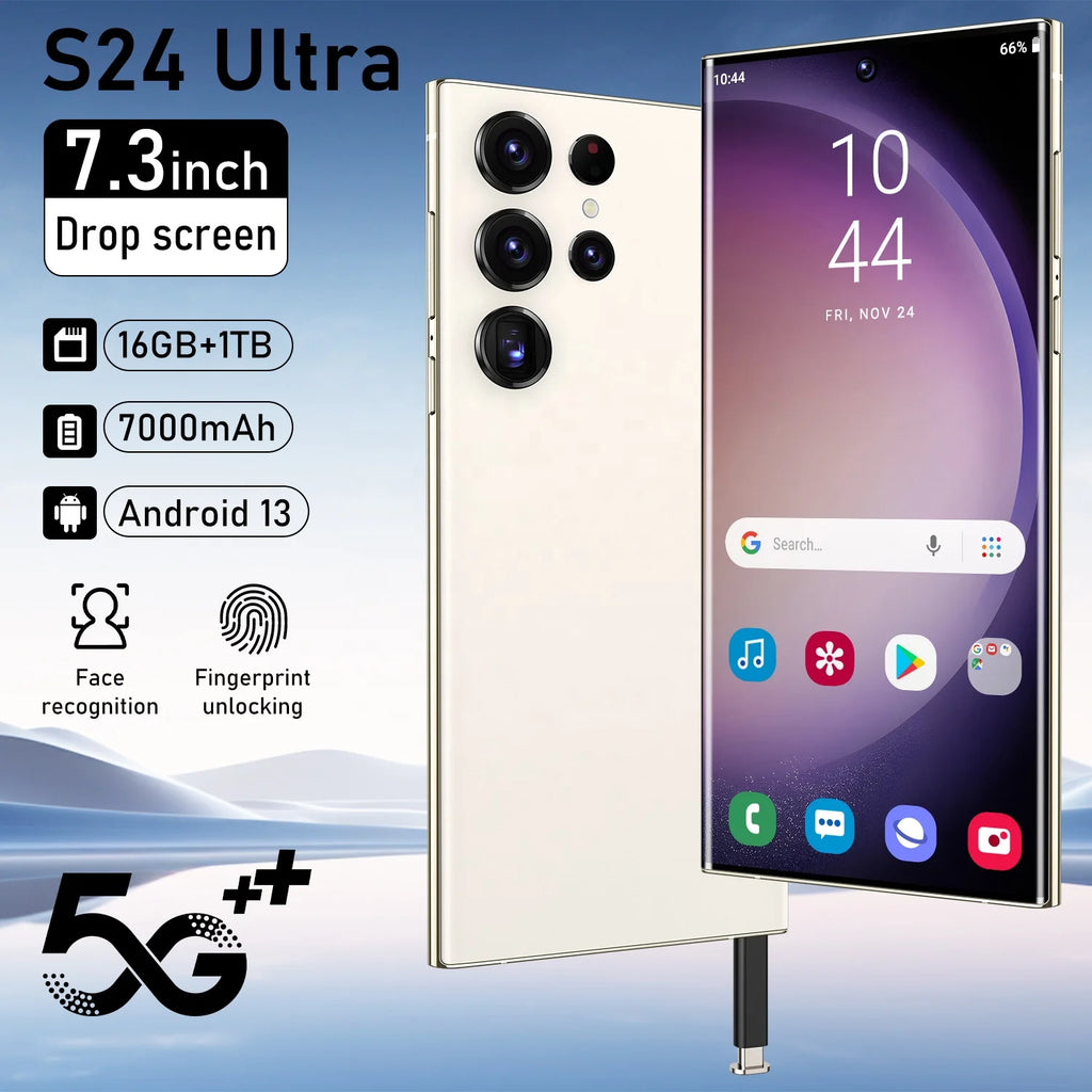 2024 Market Factory Price S24 Ultra+ Unlocked Smartphone Dual SIM Card Mobile Phone 5G S24 Ultra 16GB+1TB Cell Phones