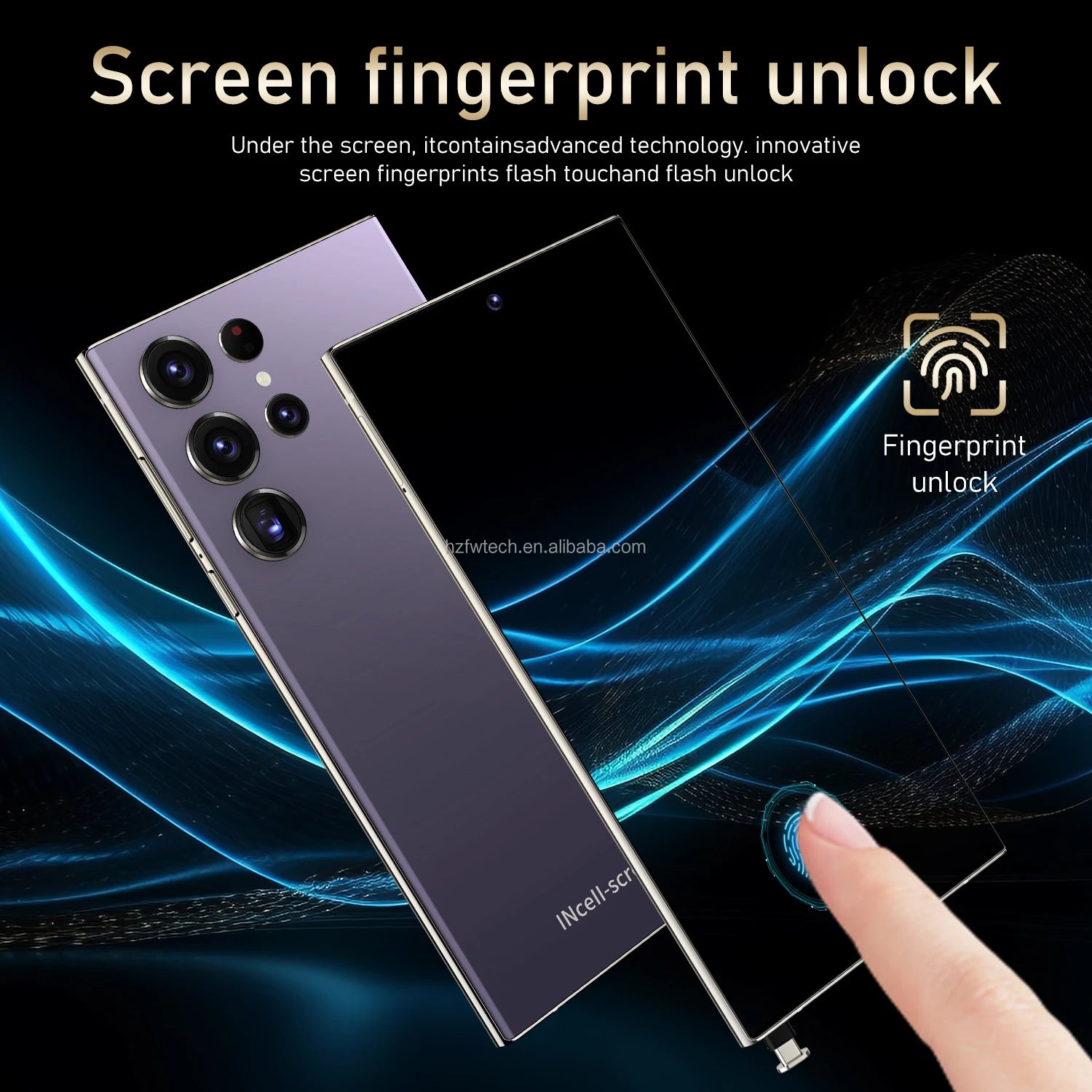 Hot Selling S24 ULTRA 5G Smartphone 7.3 Inch Full Display 48MP+108MP Deca Core Android 14 MTK Processor LTE Mobile Phones