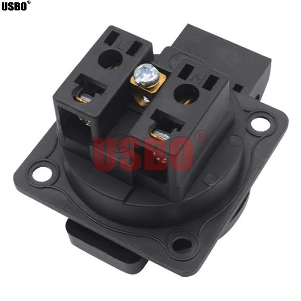 Black Blue Round Cover 50*50mm EU Industry AC Power Socket IP44 Europe Germany 16A 250V Grounding Outdoor Waterproof Socket
