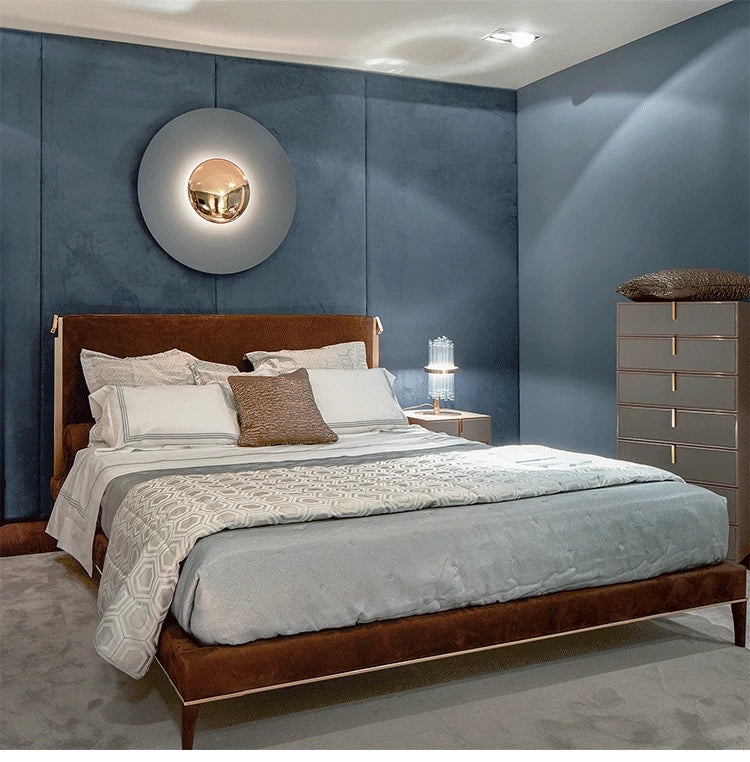 Modern Art Wall Light Luxury Designer Sconce Porch Bedroom Bedside Decor Round Kitchen Background Living Room UFO Creative Lamp