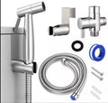 Deao Stainless Steel Handheld Bidet Sprayer Modern Toilet Faucet Adjustable Pressure Diaper Sprayer Set Hose Bathroom