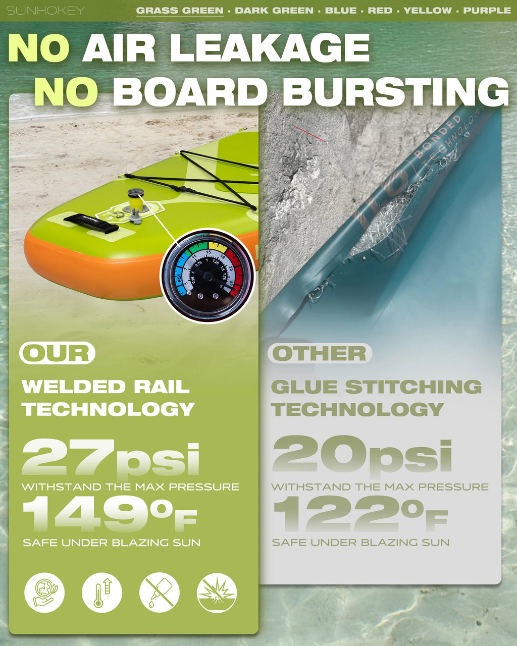 New Product Hot Sale Inflatable Stand up Paddle Board Drop Stitch 420LBS sup Board Paddle Surf Board for All Skill Levels