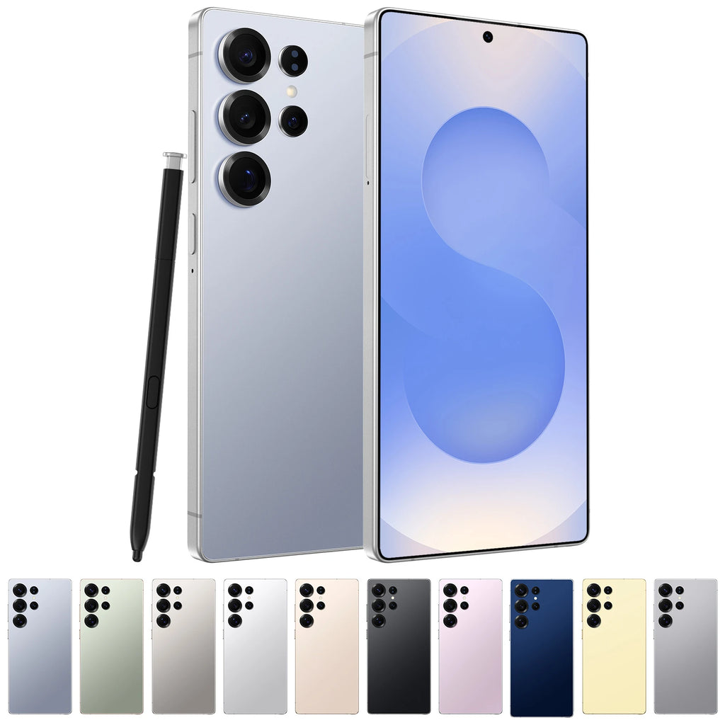 Unlocked 7.3 Inch S25 Ultra 5G Smartphones Built in Stylus Face ID Mobilephone Ai Phones Mobile Android US Local Stock