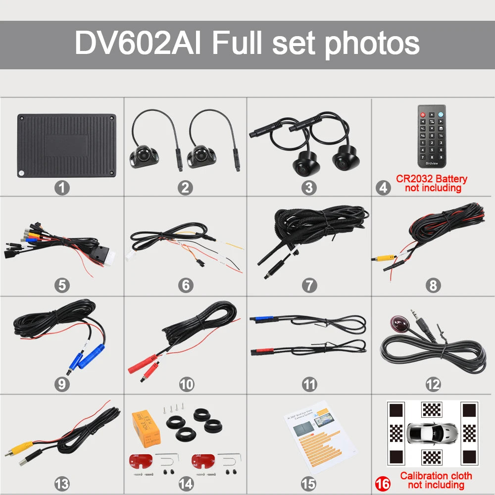 Super Night Vision 1080p 3D Car 360 Around View Camera System With Ai Function