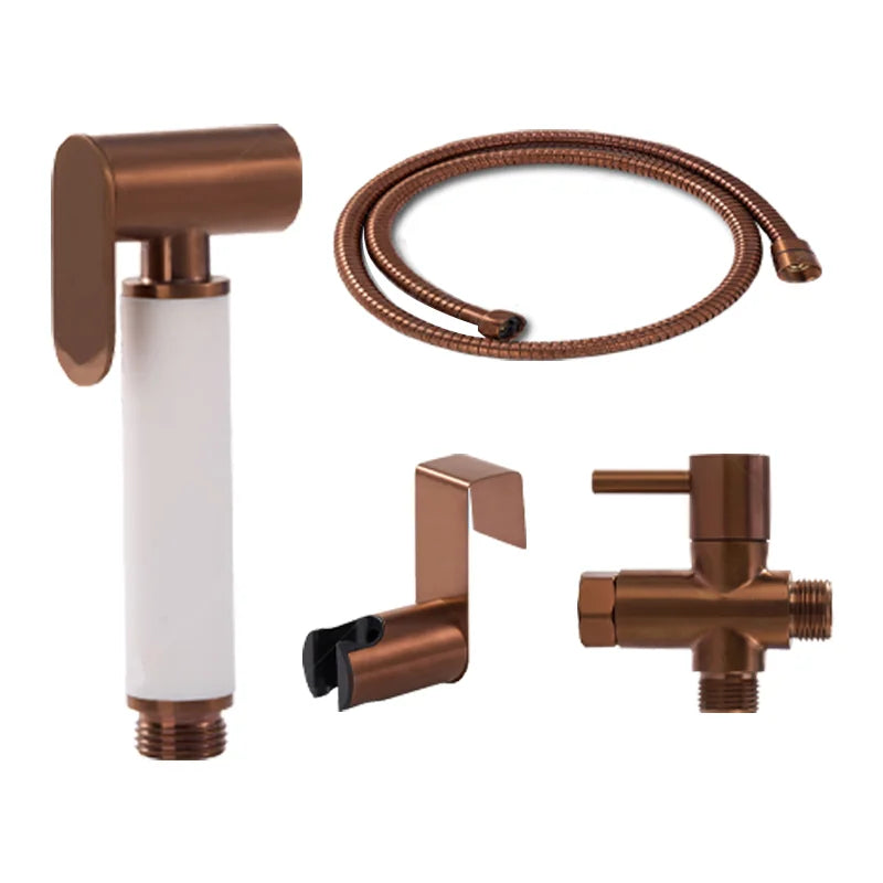 Watermark SUS304 Hand Sprayer Silicone Sleeve 1.2m Shower Hose 1/2\" Fx1/2\" Mx2 T-Valve Backflow Preventer for Bathroom Use