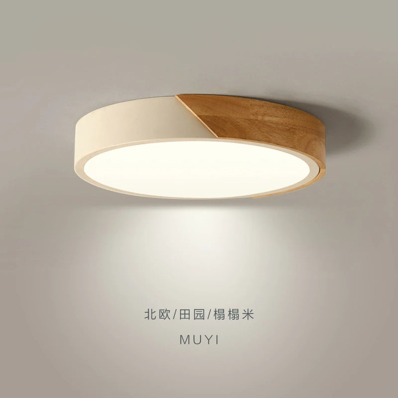 Modern Wooden Square Glass Shade Pendant Light White Finish LED 6000K Daylight Full Spectrum CRI 90 3-Year Warranty Middle