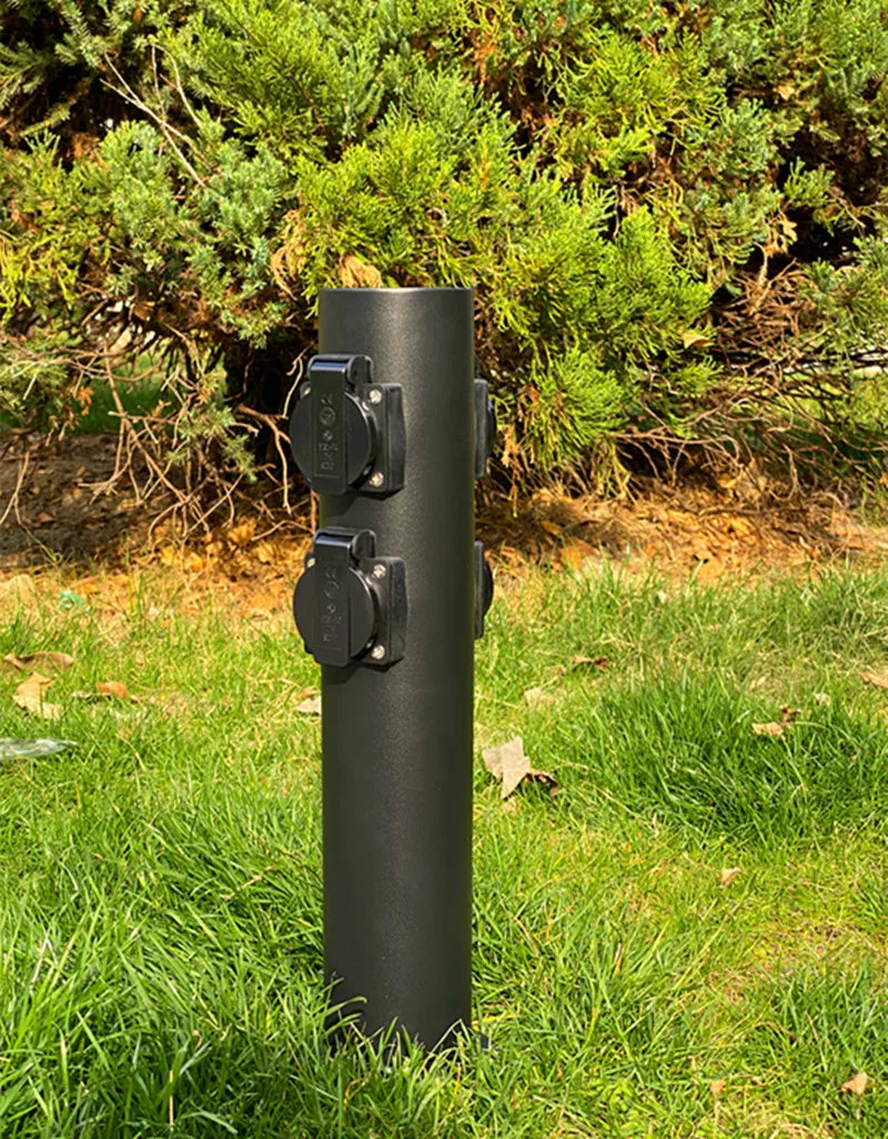 Outdoor Garden Socket 4-Way EU Sockets Waterproof Energy Column Multi-socket Spike for Garden décor Lawn Mower Electrical outlet