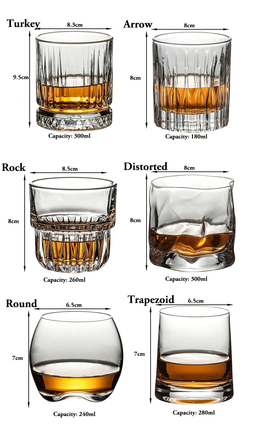 Whiskey Glasses,Scotch Glasses,Old Fashioned Whiskey Glasses/Perfect Gift for Scotch Lovers/Style Glassware for Bourbon/Rum