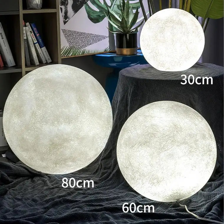 Minimalist Led Floor Lamp Home Decor Living Room Courtyard 3D Moon Lamp Corner Stand Moon Light