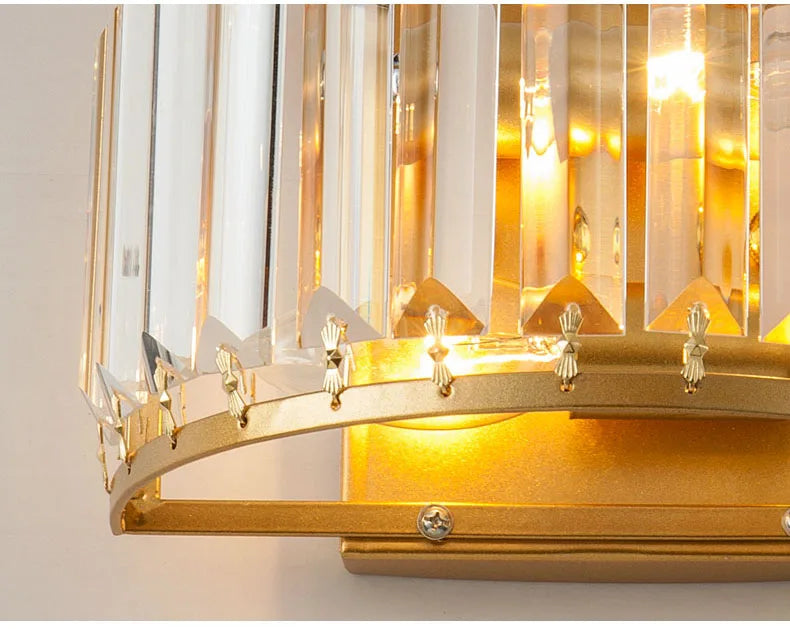 Modern Light Luxury Crystal Wall Lamp Bedroom Bedside Simple Atmosphere Living Room Background Minimalist Room Lighting